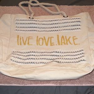 Nautical beach vacation tote